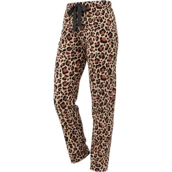 PajamaMania Other - PajamaMania Women Leopard Print Pajama Pants 100% Cotton M Animal Print Lounge